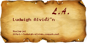Ludwigh Alvián névjegykártya